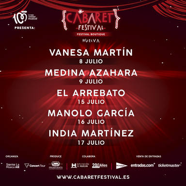Cartel completo de la tercera edición del Cabaret Festival de Huelva