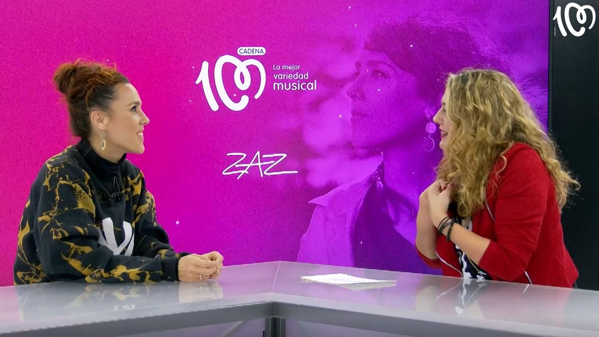 Zaz presenta su 'Organic Tour' en CADENA 100 con Almudena Navarro