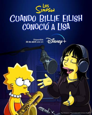 Billie Eilish se vuelve amarilla en su llegada a Springfield para celebrar hoy el día mundial de Los Simpson