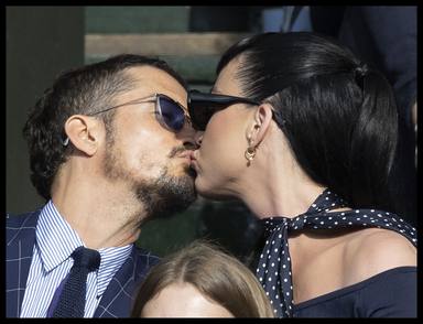 El beso de Katy Perry y Orlando Bloom en Wimbledon
