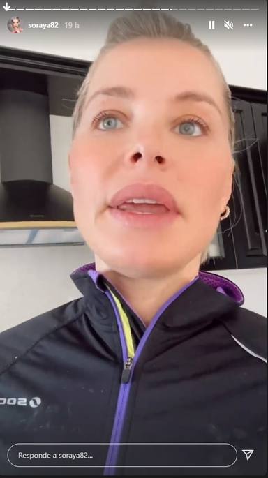 Soraya Arnelas en una imagen de los vídeos que ha compartido tras su regreso a la actividad física