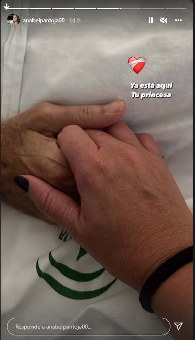 Anabel Pantoja comparte una foto junto a su padre en el hospital en medio de la preocupación por su salud