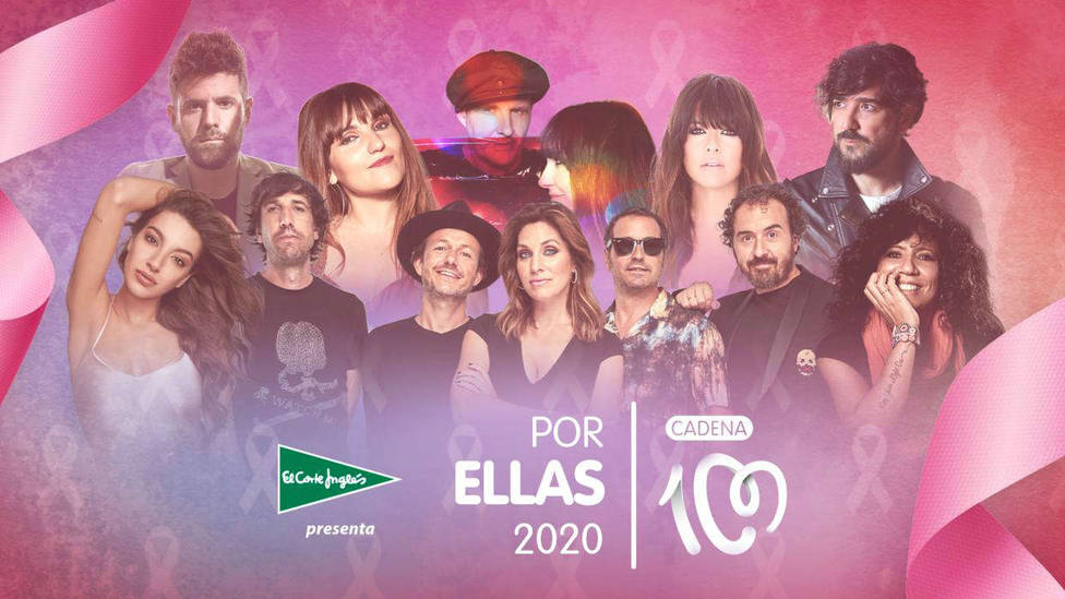 cartel CADENA Por Ellas 2020 para vivir un Festival Online - Por ellas - CADENA 100