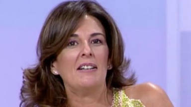 Ángela Portero en una imagen de sus inicios en la televisión