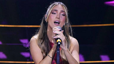 Ana Mena durante su actuación en la final del Festival de Sanremo