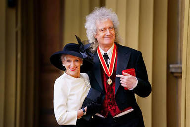 Sir Brian May after being made a Knight Bachelor by King Charles III
