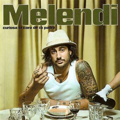 Carátula de Curiosa la cara de tu padre, el cuarto disco de estudio de Melendi, lanzado en 2008