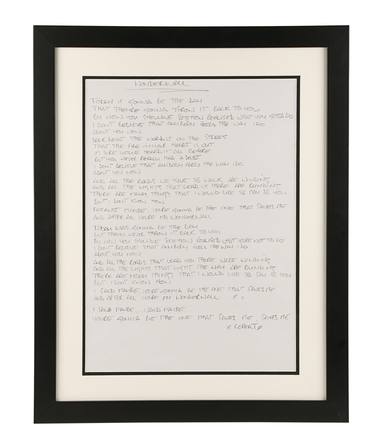 La letra de Wonderwall de Oasis sale a subasta: ¿cuánto se ha pagado por el manuscrito de Noel Gallagher?