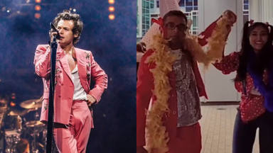 Un padre y una hija se hacen virales por su curiosa manera de vestir en el concierto de Harry Styles
