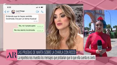 Marta Riesco demuestra el intercambio de mensajes con Luis Pliego con una oferta de Rocío Carrasco