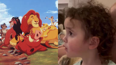Una niña reacciona por primera vez a 'El rey león'