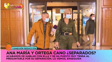 Ana María Aldón y sus desaires a Sergi Ferré al preguntarle por una posible separación de José Ortega Cano