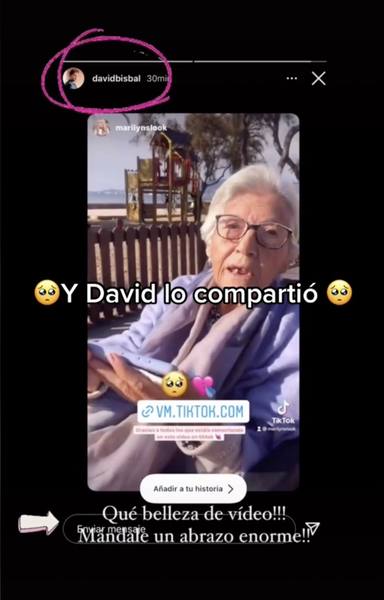 El emotivo mensaje de David Bisbal a una abuela con Alzheimer
