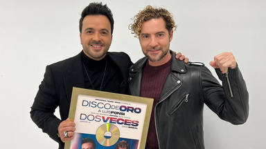 David Bisbal y Luis Fonsi celebran el Disco de Oro de 'Dos veces', el tema que les ha reunido