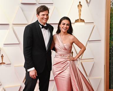 Ashton Kutcher and Mila Kunis Arrive for the 94th Academy Awards in Los Angeles