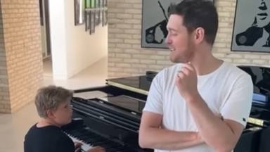 El orgullo de Michael Bublé al ver tocar el piano a su hijo: "Trabajó muy duro"