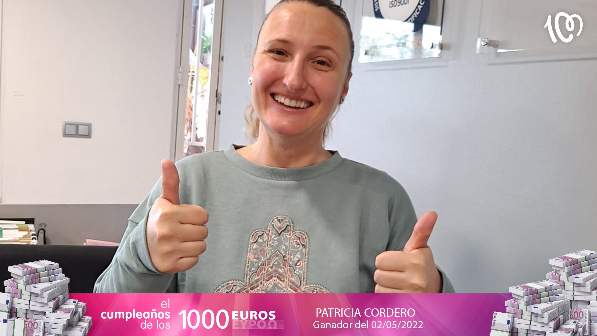 Patricia ha ganado 2.000 euros en CADENA 100: "Han llorado de emoción"